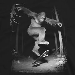 Bigfoot Skateboarding Night Adventure T-Shirt