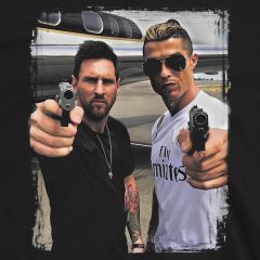 Football Legends Armed Style Messi and Ronaldo T-Shirt