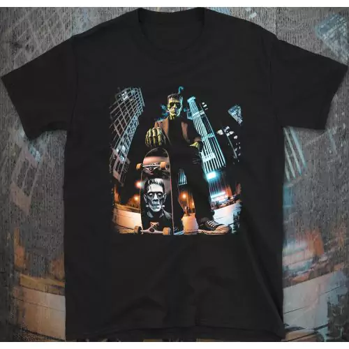 Frankenstein Skater: Ride Through the Night T-Shirt