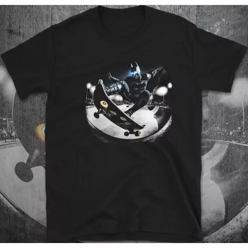 The Skating Knight: Batman on the Ramp T-Shirt